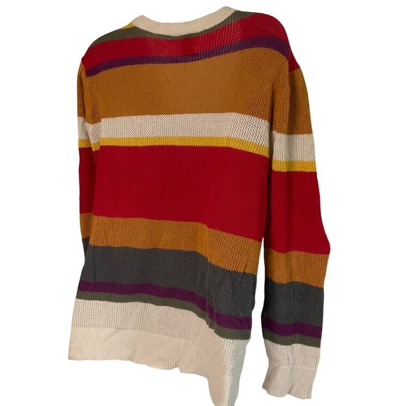 Hot Topic Doctor Who Forth Colorful Striped Cardigan Sweater knit  Button Front - Picture 12 of 12